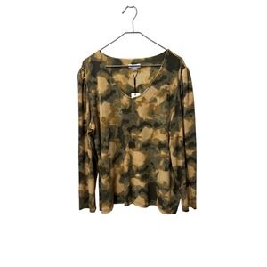 Calvin Klein Camouflage Long Sleeve Top NWT
